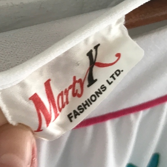 Vintage Marty Fashions Ltd 1980s White Summer Dress Stranger things Eleven L - Picture 3 of 6